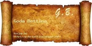 Goda Bettina névjegykártya