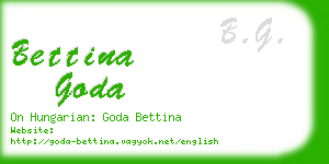 bettina goda business card